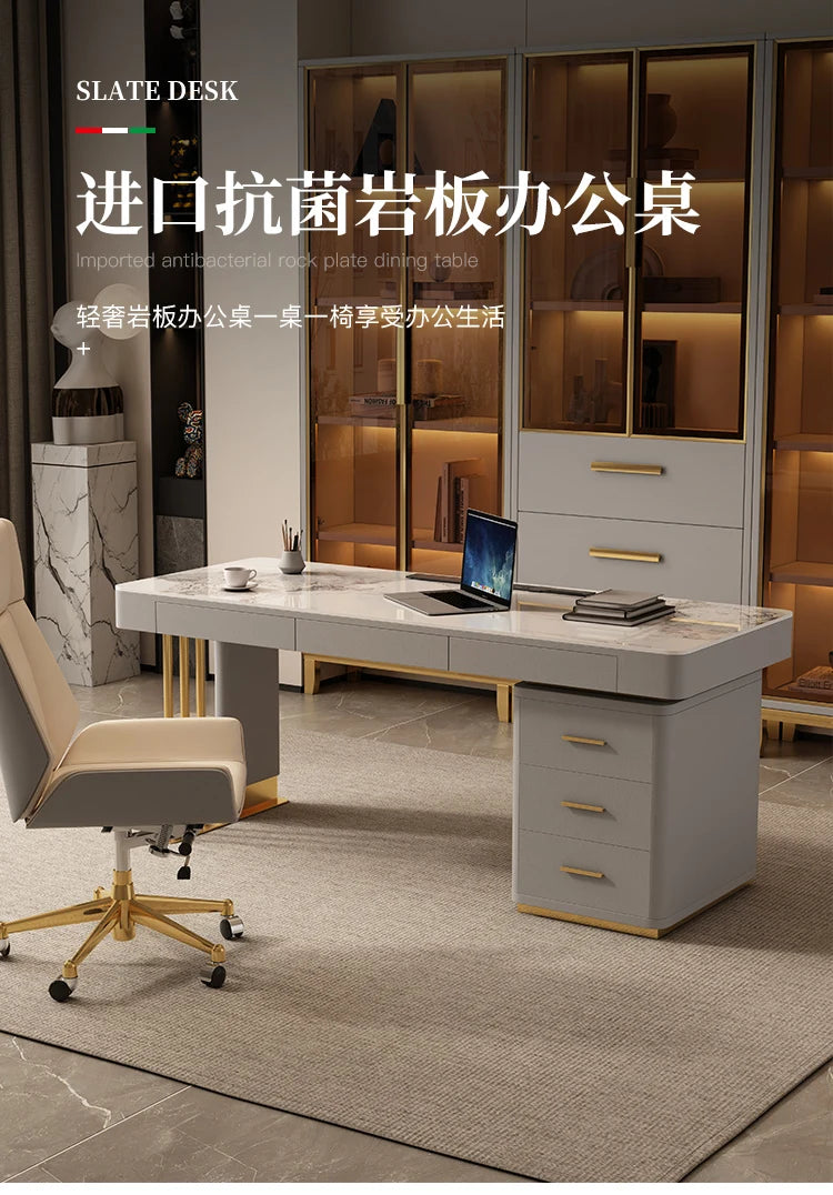 Chic Standing Desk Luxury Large Office Table Sleek European Floor Design Great Corporate Use Muebles Oficina Home Decoration