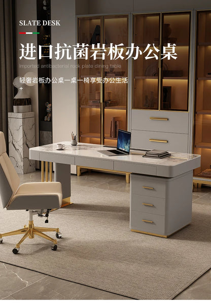 Chic Standing Desk Luxury Large Office Table Sleek European Floor Design Great Corporate Use Muebles Oficina Home Decoration
