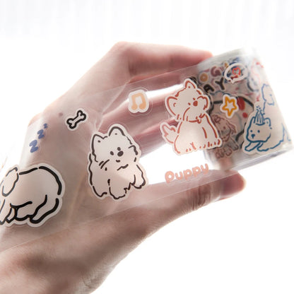 Mr Paper 2rolls/bag kawaii cat and dog diary series tape cute style handbook tape DIY diary photo frame phone case