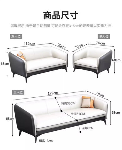 Office Sofa Business Reception Modern Simple Meeting Hotel Lobby Resting Area Office Sofa Coffee Table Set
