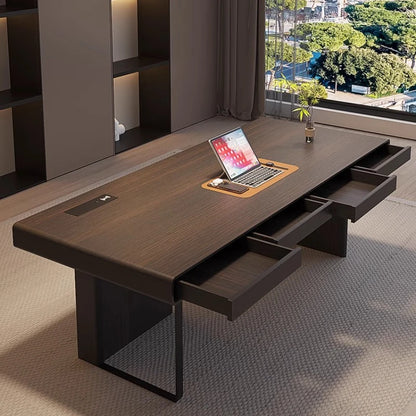 Stylish Executive Writing Desk Perfect Office Study Corner Modern Design Meets Functionality Mesa Para Computador Accessories