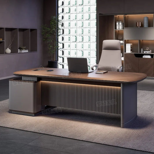 Fashion Large Size Office Desk Luxury Design Save Space Creative Computer Office Desk Executive Meuble Bureau Home Products