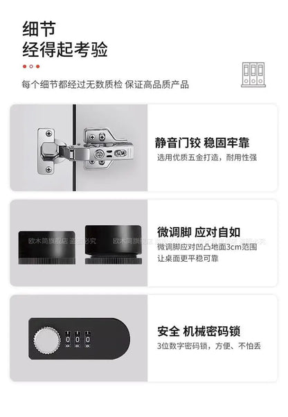 Office File Cabinet, Wooden File Storage Cabinet, Office Cabinet,locker With Combination Lock