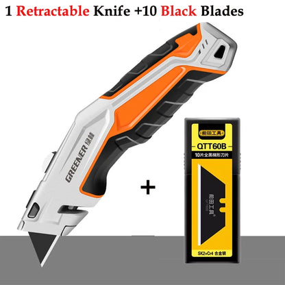 Greener Folding Zinc Alloy Heavy Duty Box Cutter Multifunctional Thickening Tool Wallpaper Utility Knife Paper Cutting