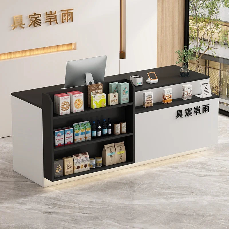 Office Bar Counter Cashier Counter Simple Custom Reception Desk Beauty Salon Escritorio De Recepcion Commercial Furniture