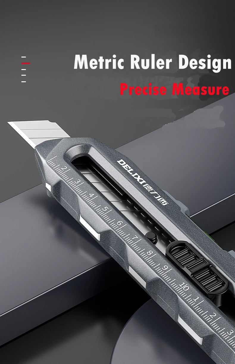 Multifunctional Utility Knife with Ruler and Level High Quality Cutting Tool Heavy-Duty All Steel Thickened Wallpaper Knife