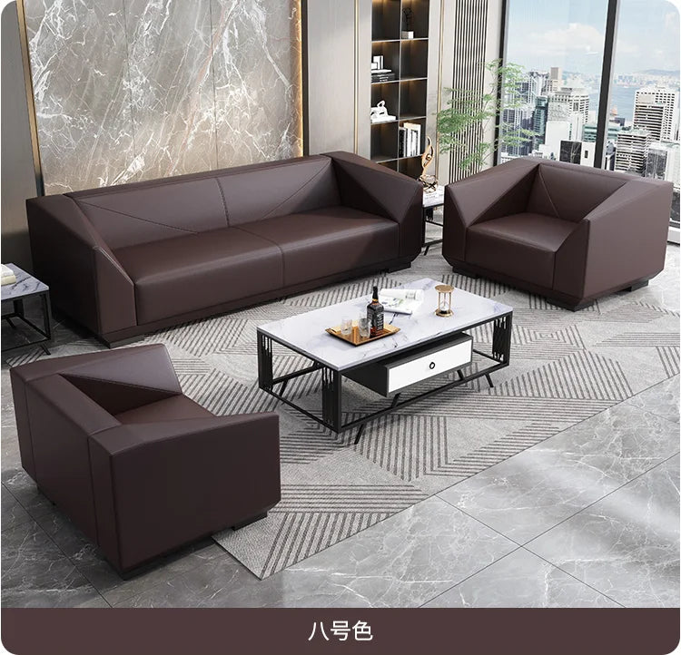 Office Sofa Simple Modern Three-person Minimalist Office Sofa Leisure Meeting Business Reception Coffee Table Combination