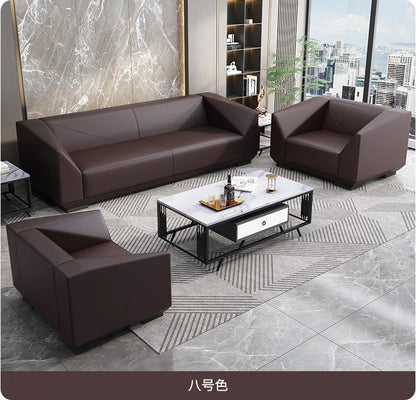Office Sofa Simple Modern Three-person Minimalist Office Sofa Leisure Meeting Business Reception Coffee Table Combination