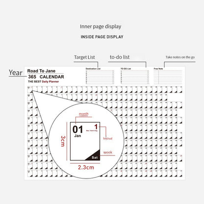 2025 Wall Hanging Calendar Kawaii Yearly Planner Sheet Memo Pad To Do List Agenda Schedule Organizer Check List Home Office