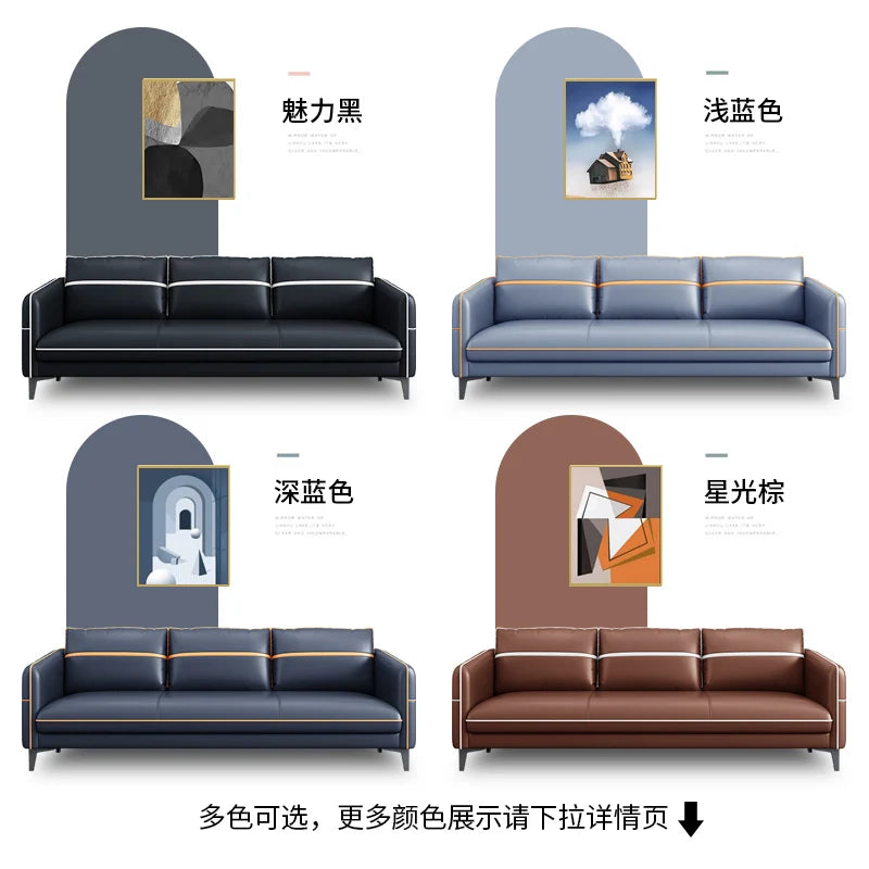 Office Sofa Simple Modern Business Meeting Leisure Lounge Area Reception Simple Office Sofa Coffee Table Combination