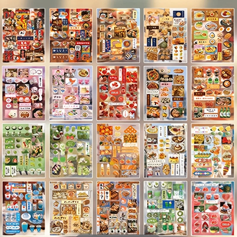 Mr. Paper 45 Sheets/book Creative Sticker Book Used of DIY Phone Case Photo Frame Album Scrapbook Retro Decoration Art Stickers
