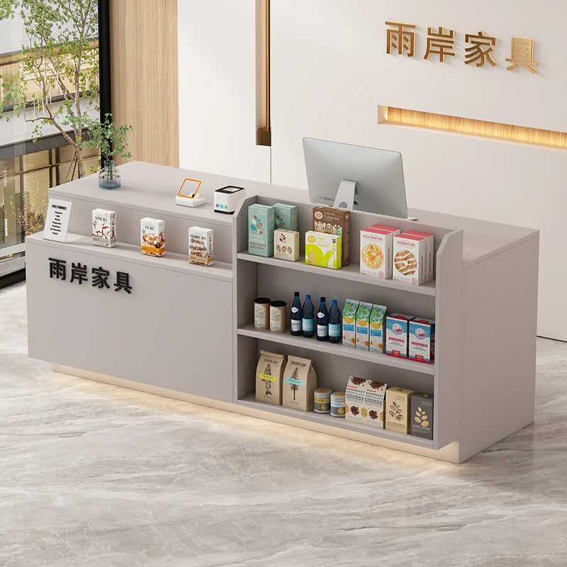 Office Bar Counter Cashier Counter Simple Custom Reception Desk Beauty Salon Escritorio De Recepcion Commercial Furniture