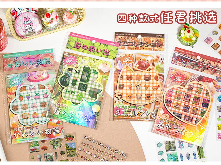 Mr. Paper, 10pcs/pack,cute Mini Stickers for Animal Food and Beverage,scrapbook,photo Frame,phone Case,diary Decoration Stickers