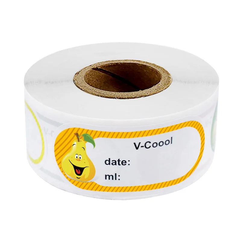 Dissolvable Food Labels By Food Safe 1x3'' Kitchen Storage Freezer Stickers Perfect For Reusable Containers 250 Labels Per Roll