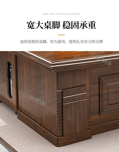 Modern Wooden Office Desk Storage Design Multifunctional Nordic Office Desk Gaming Computer Meuble Bureau Commercial Furniture