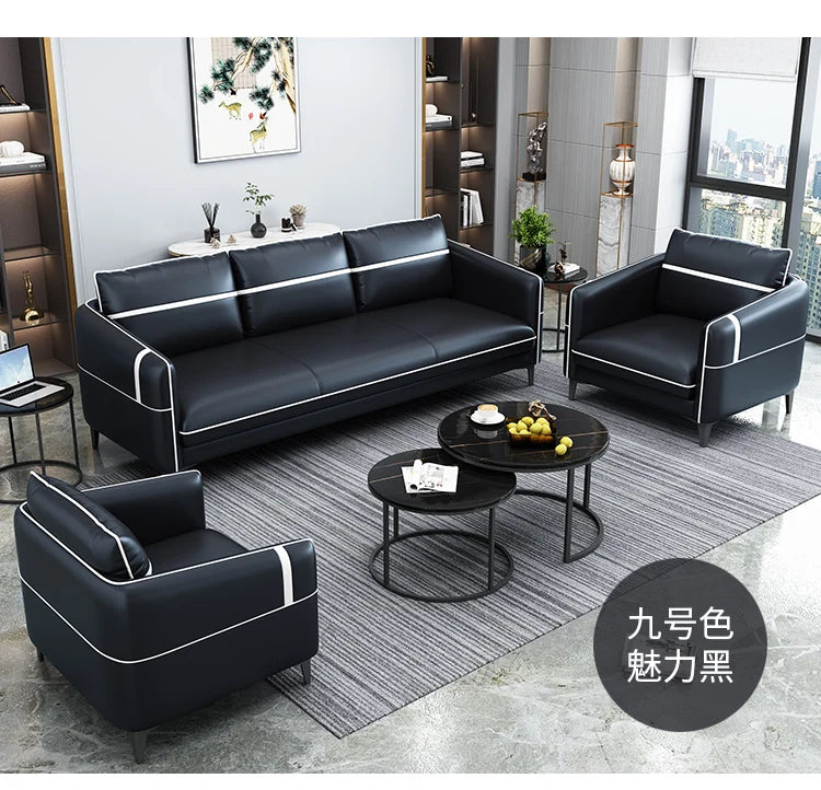 Office Sofa Simple Modern Business Meeting Leisure Lounge Area Reception Simple Office Sofa Coffee Table Combination