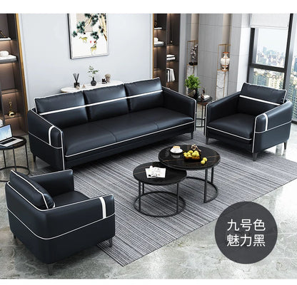 Office Sofa Simple Modern Business Meeting Leisure Lounge Area Reception Simple Office Sofa Coffee Table Combination