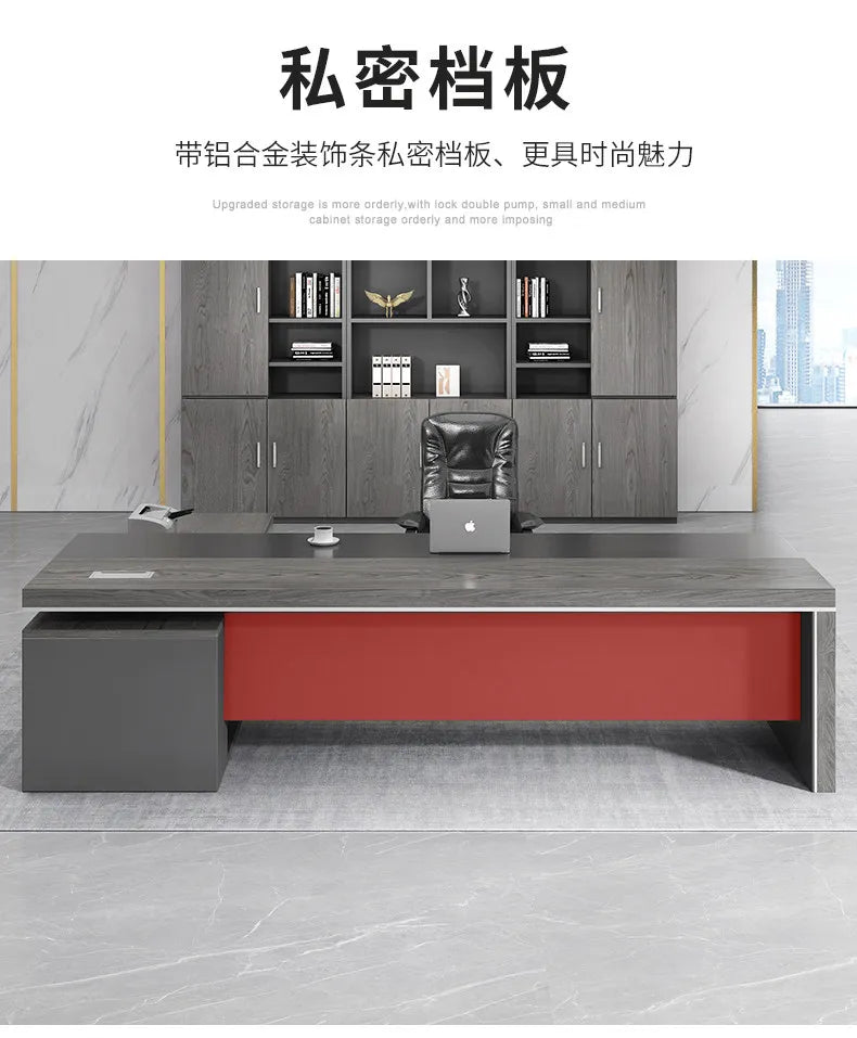 Modern Computer Office Desk Wooden Study Minimalist Save Space Interior Office Desk Fashion Meuble Bureau Ornaments Accessories