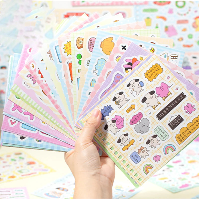 Mr. Paper 1Style 60Pcs/bag small cute pet diary sticker book DIY handbook scrapbook phone case photo frame calendar