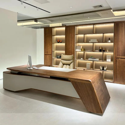 Wooden Fashion Office Desk Simple Creative Cheap Interior Big Size Office Desk Save Space Meuble Bureau Chinese Style Furniture