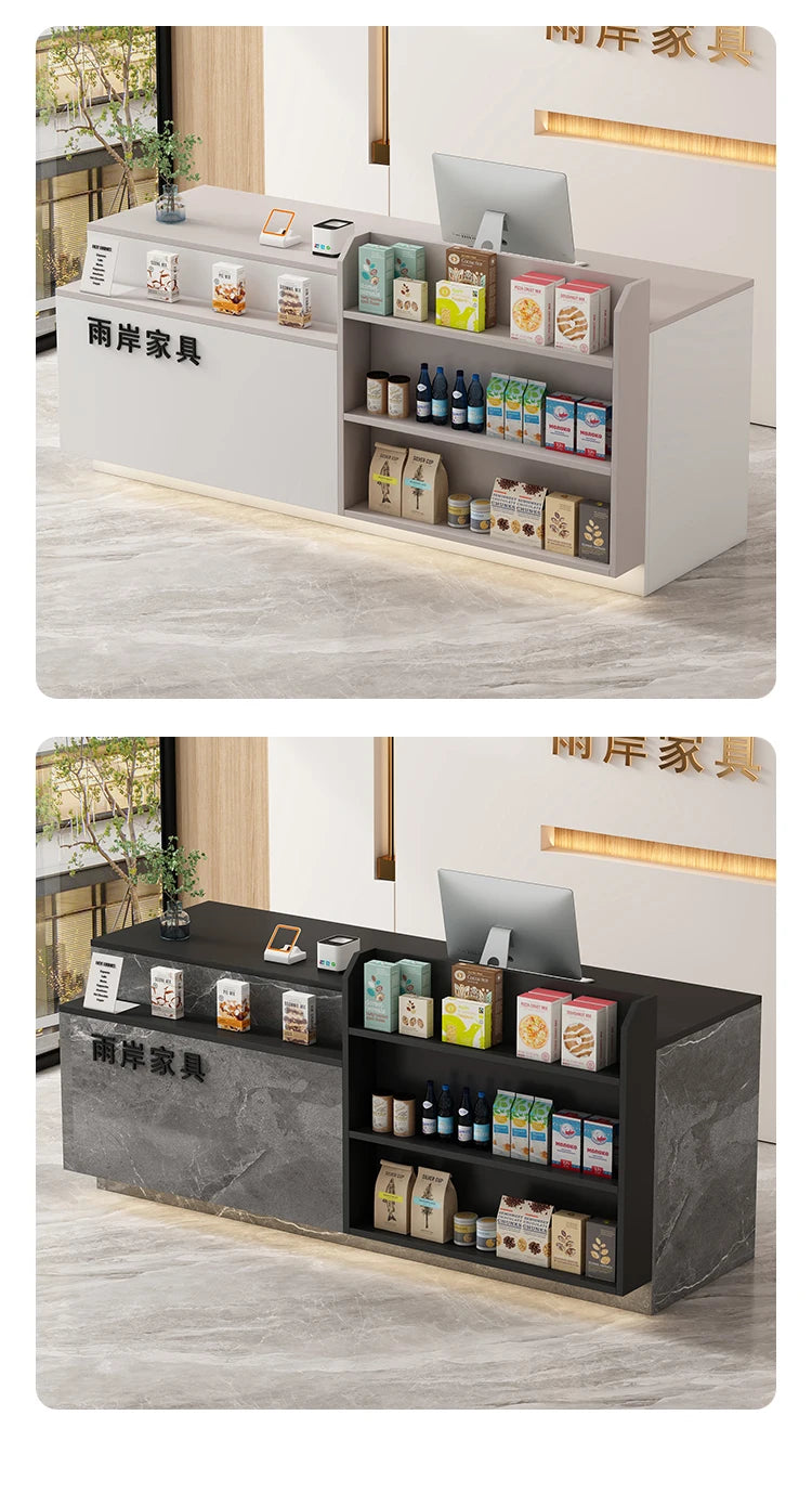Office Bar Counter Cashier Counter Simple Custom Reception Desk Beauty Salon Escritorio De Recepcion Commercial Furniture