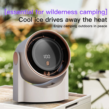 2025 Portable Wall Hanging Fan Digital Display Desktop Fan 100 Wind Speeds  Rechargeable Office Home Electric Mini Fans