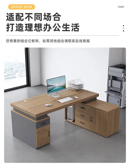 Large Size Fashion Office Desk Decoration Beauty Professional Minimalist Office Desk Save Space Mesas Escritorio Furnitures