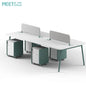 Modern 4-Seater Extendable Office Desk Convertible Modular Coworking Workstation Wooden Design Melamine Style for Open Space  bo