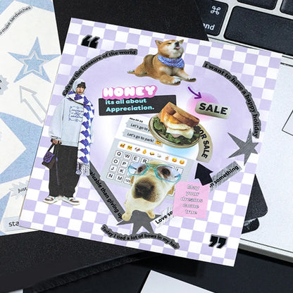Mr Paper 1Style 60Pcs/sac Time Piece Coil Cut Film Sticker Book DIY Creative Handbook Material Photo Frame Scrapbook Calendar