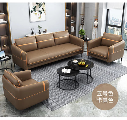 Office Sofa Simple Modern Business Meeting Leisure Lounge Area Reception Simple Office Sofa Coffee Table Combination