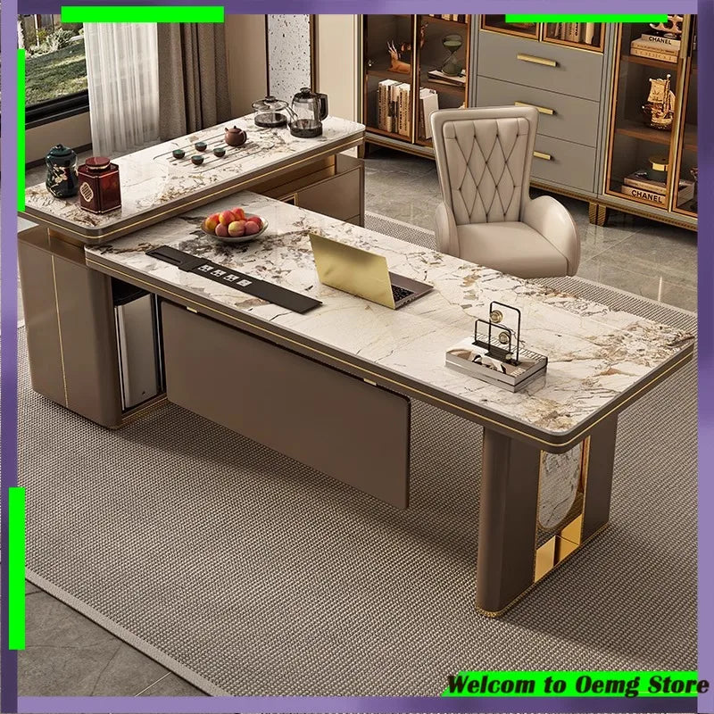 Premium Corner Office Desk Standing Feature Rich Modern Escritorios De Ordenador Perfect Small Spaces Big Ideas Mesa Furniture