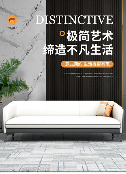 Office Sofa Business Reception Modern Simple Meeting Hotel Lobby Resting Area Office Sofa Coffee Table Set