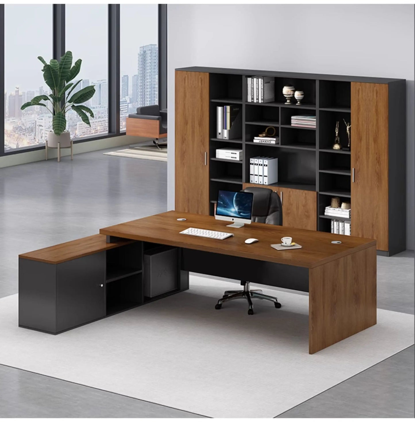 Wooden Professional Office Desk Vintage Simple Irregular Living Room Office Desk Modern Escritorio Oficina Trendy Furniture