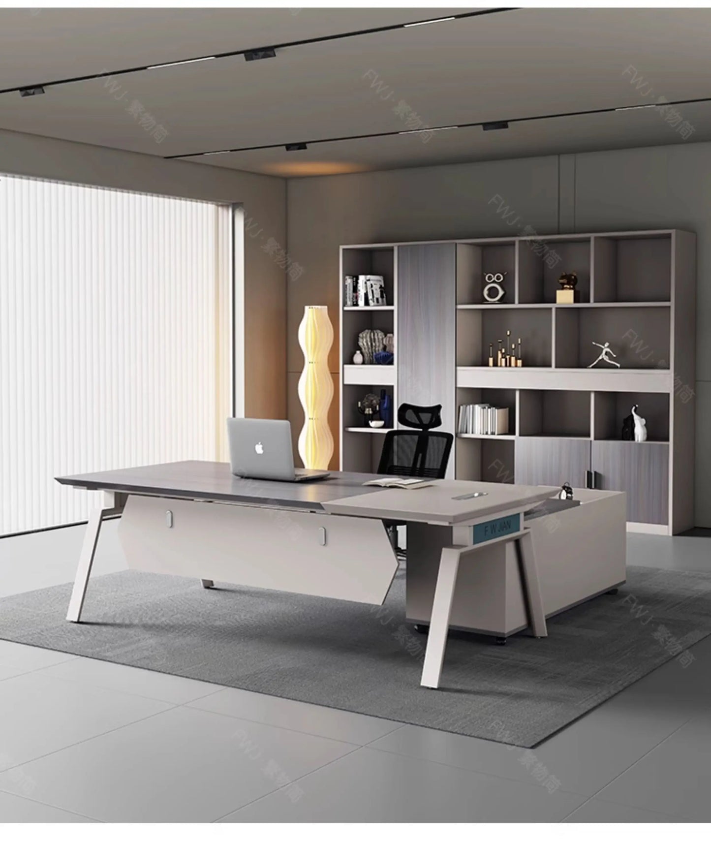 Living Room Lshaped Office Desk Luxury Design Chinese Style Fashion Office Desk Interior Escritorio Oficina Postmodern Furniture