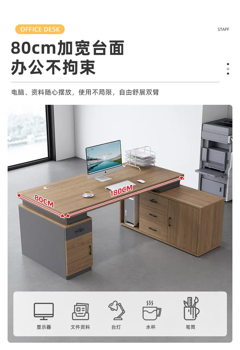 Large Size Fashion Office Desk Decoration Beauty Professional Minimalist Office Desk Save Space Mesas Escritorio Furnitures