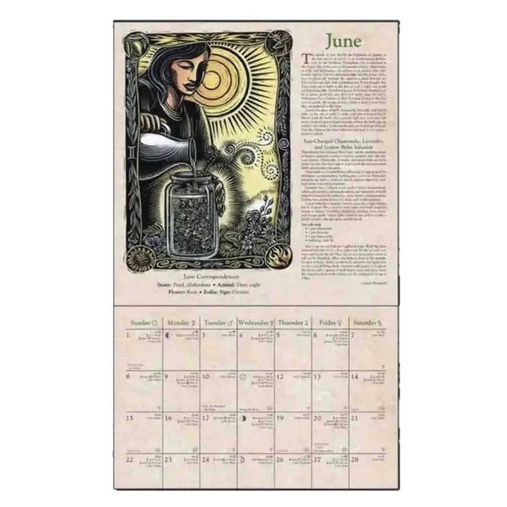 Witches' Calendar 2026 Witches' Botanical Calendar Book Wall Hanging Decorative Wall Art Creative Gift For Family Friends