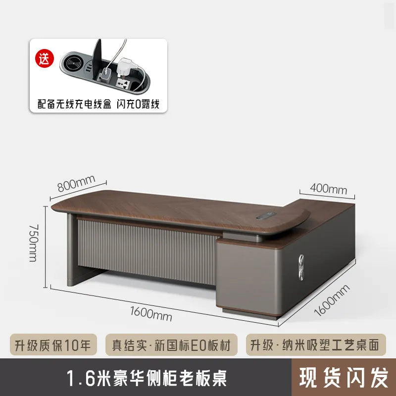 Fashion Large Size Office Desk Luxury Design Save Space Creative Computer Office Desk Executive Meuble Bureau Home Products