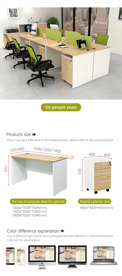 Office Furniture Staff Office Computer Desk Simple and Modern Workstation with Factory Price
