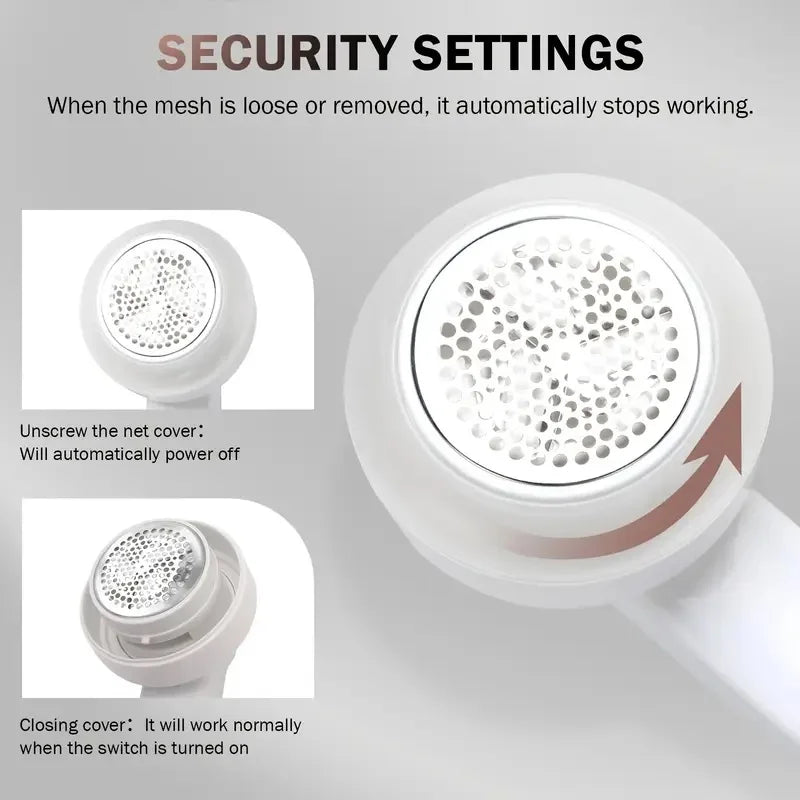 Rechargeable electric hair remover and portable shaver, suitable for clothing, furniture, and carpets.