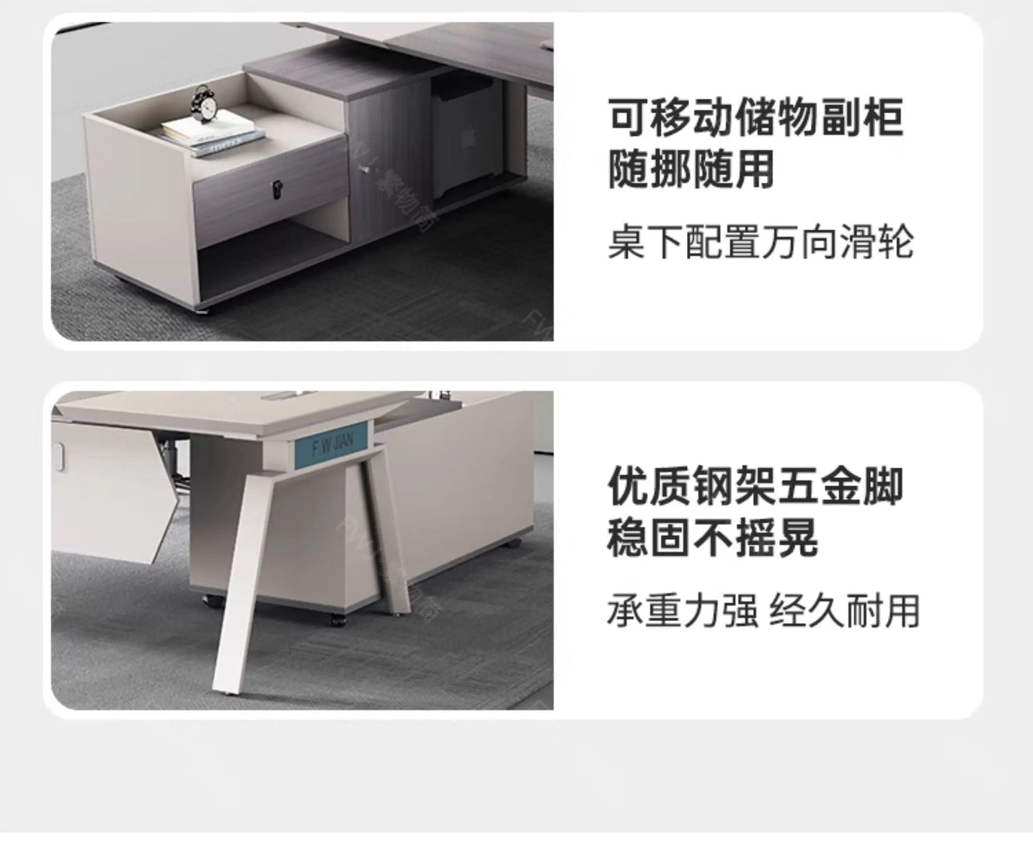 Living Room Lshaped Office Desk Luxury Design Chinese Style Fashion Office Desk Interior Escritorio Oficina Postmodern Furniture