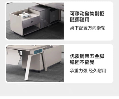 Living Room Lshaped Office Desk Luxury Design Chinese Style Fashion Office Desk Interior Escritorio Oficina Postmodern Furniture
