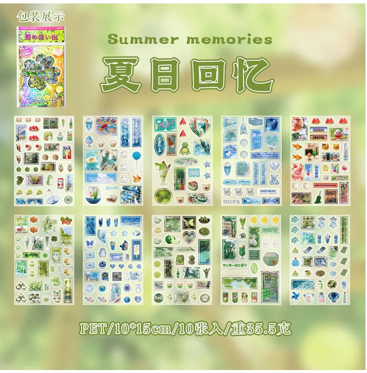 Mr. Paper, 10pcs/pack,cute Mini Stickers for Animal Food and Beverage,scrapbook,photo Frame,phone Case,diary Decoration Stickers