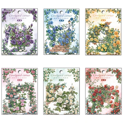Mr. Paper 6Style 30Pcs/bag Courtyard Corner Series Edge Stickers DIY Handbook Material Decorative Scrapbook Photo Frame Calendar