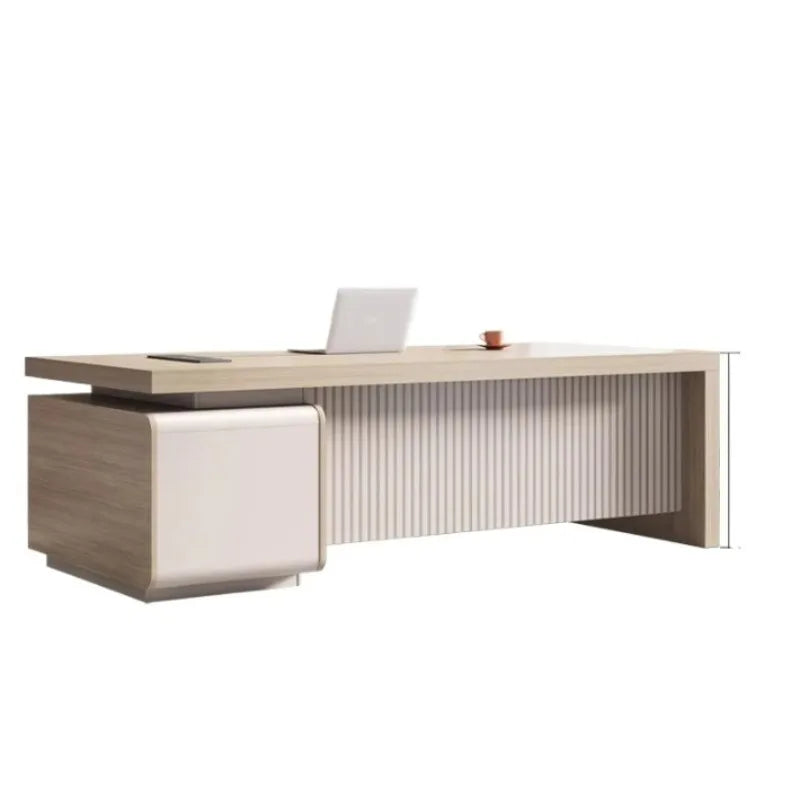 Modern European Floor Office Desk Standing Design Large Sedentary Table Ideal Productivity Style Muebles Oficina Furniture