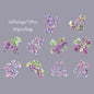 6Style 20Pcs/bag Fruit Full of Branches Series Shell Light Stickers Creative Material DIY Handbook Scrapbook Photo Frame