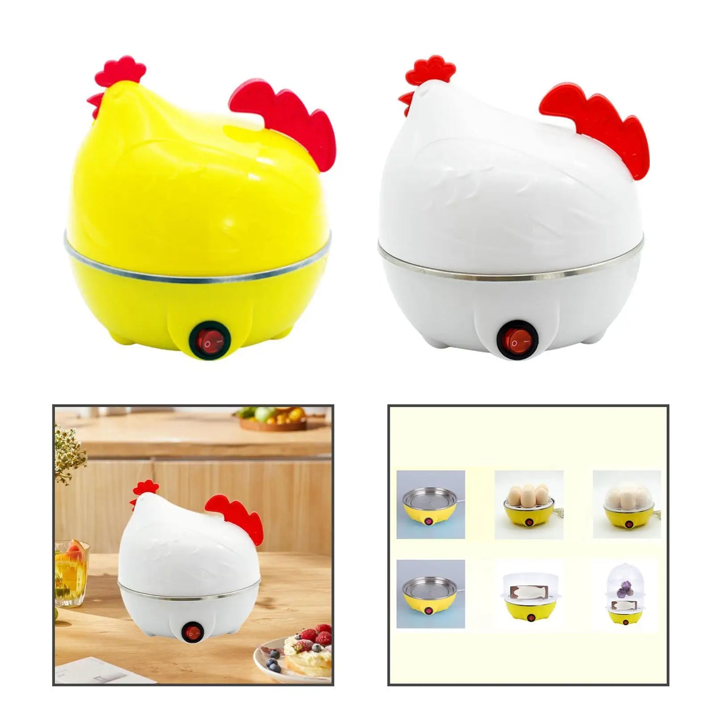 Egg Cooker Auto Shut Off Fast Heated Steaming Multifunction Gadgets Egg Steamer for Breakfast Dining Kitchen Tools Cooking Home