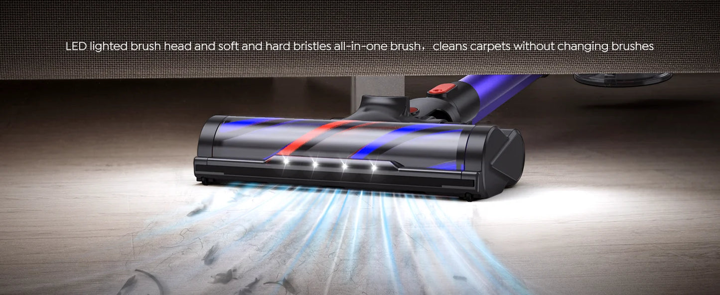 Buture JR400 38000Pa Cordless Vacuum Cleaner Handheld 450W With Touch Display Smart Home Appliance for Carpets Hair 55 Mins