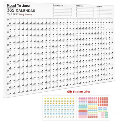 2025 Wall Hanging Calendar Kawaii Yearly Planner Sheet Memo Pad To Do List Agenda Schedule Organizer Check List Home Office