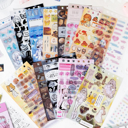 Mr. Paper 1Style 60Sheets/book Spring and Wishes Series Sticker Book DIY Handbook Scrapbook Photo Frame Envelope Decoration