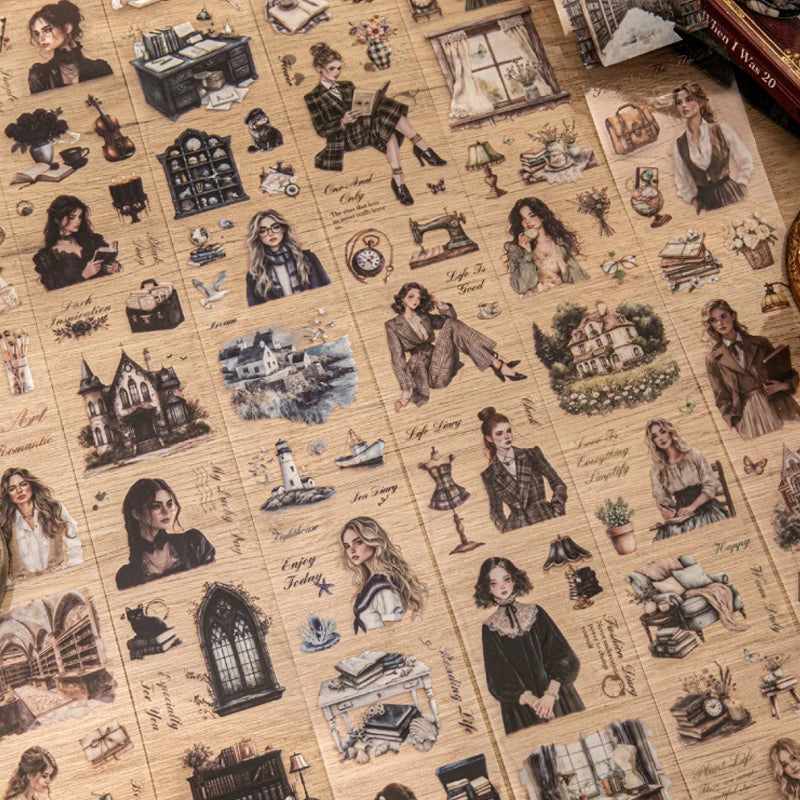 Mr. Paper 3Rolls/bag Teenage Academy Series PET die-cut tape beauty tape DIY handbook glass cup photo frame phone case